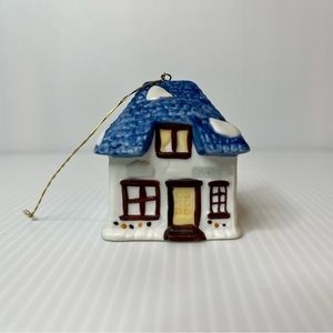 Department 56 Dickens Village Vintage White and Blue Candle Shop Ornament Mini